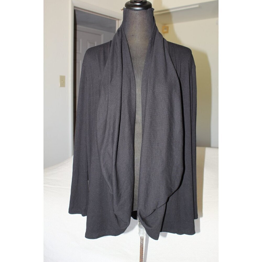 J. Jill Drape front Wrap Scarf Convertible Cardigan Long Sleeve Large P Winter - Picture 5 of 6